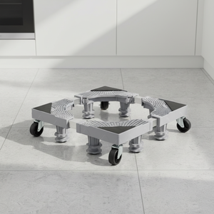 Base mobile réglable avec roulettes - Chariot <span class=keywords><strong>roulant</strong></span> <span class=keywords><strong>pour</strong></span> machines <span class=keywords><strong>à</strong></span> <span class=keywords><strong>laver</strong></span> et réfrigérateurs, <span class=keywords><strong>support</strong></span> de rangement <span class=keywords><strong>à</strong></span> assembler - Product Image 4
