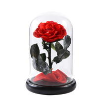 Vente en gros UKIQUEEN Fleurs éternelles conservées pour toujours Roses dans un dôme en verre Led pour la Saint Valentin