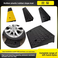 Rampe de passage pour câbles, seuil de sécurité, ralentisseur de vitesse en plastique et caoutchouc, installation par vis pour voie automobile