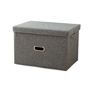 Clothing Organizer Storage Box Rectangle Gray Solid Color With Lid For Wardrobe Closet Bedroom Organization - Product Image 5