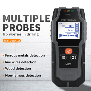 Escáner de Pared Profesional MK08, Detector de Metales, Detector de Vigas de Madera, Detector de Voltaje CA, Profundidad de 38 mm, Plástico Negro - Product Image 2