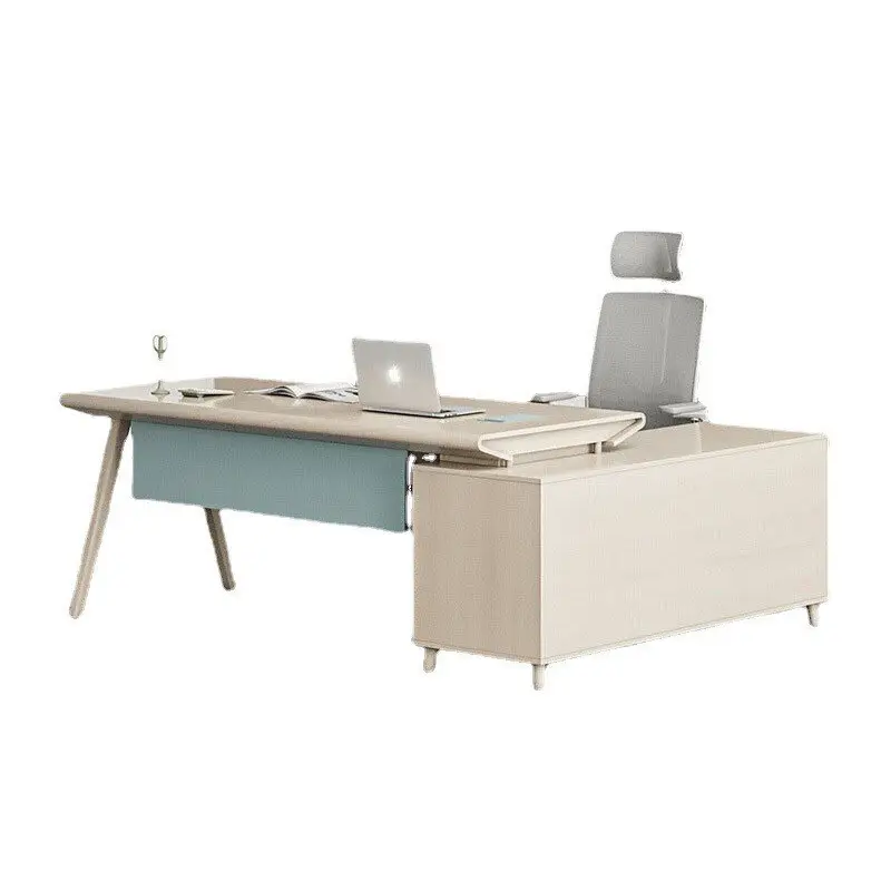 Simple Style Computer Desk Metal Frame Wooden Writing Office Desk Study Table Computer Table Modern Simple Style Computer Desk