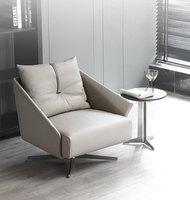 Fauteuil de salon nordique moderne pour appartement, fauteuil inclinable en cuir A068