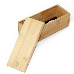 Caja Rectangular de Madera para Gafas de Sol con Cajón Cubierto de Bambú - Product Image 5
