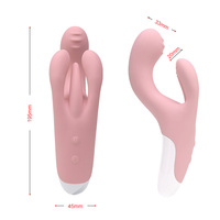Leistungsstarker 3-in-1 Silikon-Dildo mit Klitoris-Stimulation, Erwachsenenprodukt, Stoßender Rabbit-Vibrator für Frauen, Sexspielzeug für Vaginale Stimulation