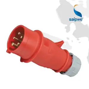 Saipwell/Saip IP44 3P 4P 5P 16A 32A 36A CEE/IEC産業用ソケットオスプラグおよびソケット電源プラグ125A