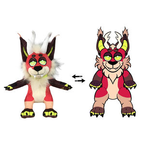 Costume de loup en peluche personnalisé, design créatif d'anime 2023, loup-garou mignon et doux, jouets en peluche pour animaux - Product Image 1