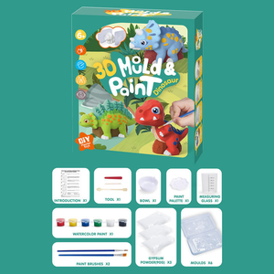 New Product Diy Plaster <strong>Painting</strong> Toys Creative 3D <strong>Dinosaur</strong> Plaster Molds Drawing Games for Children - Product Image 6