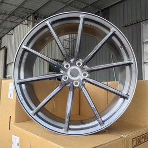 Nouvelles jantes de voiture en alliage d'aluminium forgé, noires polies, multi-rayons, 5x108 mm PCD, 20 mm ET, pour modifications automobiles - Product Image 1