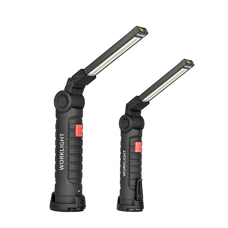 Factory Ready to Ship High Quality Wholesale USB Chargeable 360 Free Rotation Magnetic COB Working Light With Top Torch Light