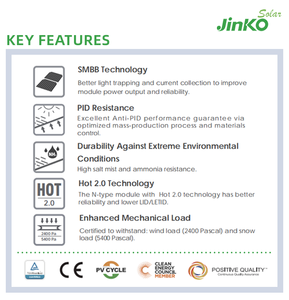 Nivel 1 <span class=keywords><strong>Jinko</strong></span> All Black N-Type Panel solar monocristalino 440W-445W Módulo fotovoltaico de media celda con OEM Power Topcon Type - Product Image 4