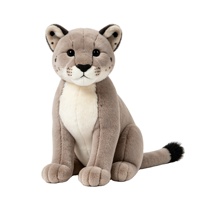 Peluche de cougare personnalisée OEM, modèle réaliste de faune, fabrication soignée, conception sur mesure pour la vente en gros