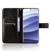 Étui portefeuille en cuir PU motif Crazy Horse, pochette à rabat magnétique avec fentes pour cartes, étui de téléphone en cuir pour Redmi Note 15 Pro Plus