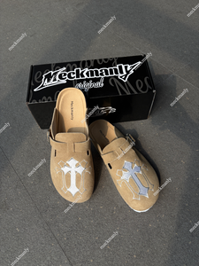 Zapatos cerrados de suela suave y transpirable, nuevas pantuflas de terciopelo de alta calidad y a la moda, ligeras con suela de madera. - Product Image 4