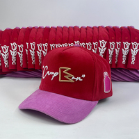 Casquette de baseball en velours côtelé, unie, personnalisable avec logo brodé, commande en gros