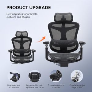 <span class=keywords><strong>Chaise</strong></span> <span class=keywords><strong>de</strong></span> <span class=keywords><strong>bureau</strong></span> ergonomique à dossier inclinable réglable en hauteur avec design <span class=keywords><strong>de</strong></span> <span class=keywords><strong>protection</strong></span> <span class=keywords><strong>de</strong></span> la colonne vertébrale et posture saine - Product Image 4