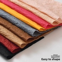 Kertas Pembungkus Xuenai, Kertas Kusut Buatan Tangan, Tebal 3D, Warna Alami, Pola Batu Buatan Tangan, 50*50cm, Motif Bunga Segar