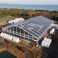 Carpa de Lujo para Fiestas al Aire Libre, Comercial, con Techo Transparente, para Bodas, de 20x30, 30x40, 30x50, 40x60, 40x80, 40x100m, con Capacidad para 400 Personas