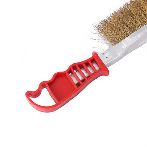 Copper Wire <b>Cleaning</b> <b>Brush</b> Steel Wire Hand <b>Brush</b> Grip Handle Industrial Household <b>Cleaning</b> Tool 2724 - Product Image 2