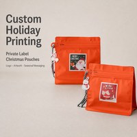 Pochettes à fermeture éclair personnalisées pour Noël avec cordon de serrage et breloque bonhomme de neige pour l'emballage de cadeaux de fin d'année