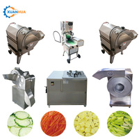 Efficiënte gemotoriseerde tomaten snijmachine, mandoline, bonen-, aardappel-, fruit- en groentesnijder, -dicer, machine van 304 roestvrij staal