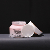 Contenants et emballages cosmétiques personnalisés en verre épais à épaule inclinée, 50g, 100ml, 120ml, avec couvercles