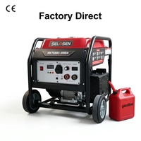 Générateur de soudage à essence SELOSEN 5KW, puissance nominale, compatible avec électrodes de soudage de 1,8 à 5,0 mm, générateur de soudage 250 ampères