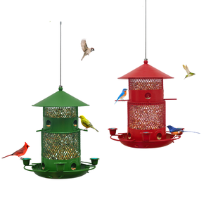 Mangeoires à colibris à l'épreuve des écureuils Mangeoires à oiseaux rétractables sauvages avec maille en métal - Product Image 1