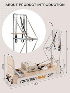 Bán buôn reformer maquina ejercicio Pilates Studio thương mại lớp tùy chỉnh Yoga Studio gỗ sồi Pilates Cải Cách với tháp - Product Image 3