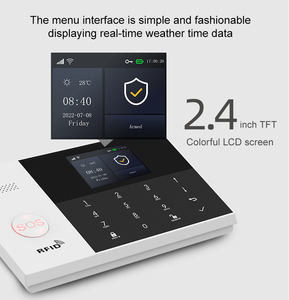 Tuya Alexa tự động hóa nhà 4G Wifi cuộc sống thông minh báo động Hệ thống an ninh Kit ABS Chất liệu cửa phát hiện chuyển động bảo vệ an ninh - Product Image 2