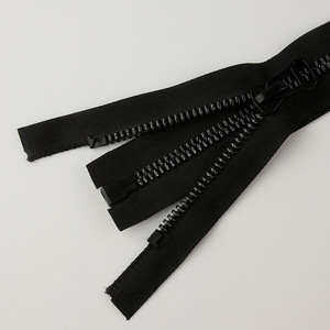 <span class=keywords><strong>Fermeture</strong></span> éclair noire à dents grossières en résine pour veste matelassée, <span class=keywords><strong>fermeture</strong></span> éclair de poche pour vêtements - Product Image 4