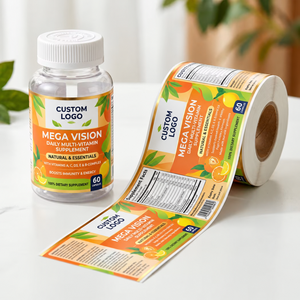 Matte und Glänzende Etiketten für Frauen-Gesundheitsprodukte und Nahrungsergänzungsmittel, Individueller Druck für Vitamin- und Gesundheitsproduktflaschen - Product Image 3