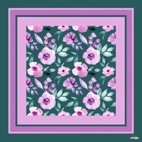 Tapis de Mahjong XL Vert Foncé, Bleu Marine et Rose Floral – Housse de Table Antidérapante pour Soirées Mahjong – Protection de Table Durable et Silencieuse