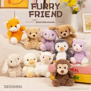 Simpatici Peluche di Piccoli Animali, tra cui Conigli, Scimmie, Pecore, Volpi, Orsi e Cani, Decorazioni per Scrivania e Ufficio - Product Image 3