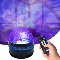 Mini Lampe de Projection Nébuleuse Ciel Étoilé Effet Lumineux Dynamique Ondulation d'Eau Projecteur Veilleuse d'Ambiance Intérieure pour Chambre d'Enfant