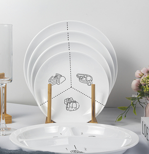 Plato de plástico ecológico para porciones de diabetes con secciones divididas para una alimentación saludable y dieta bariátrica Dieta macro - Product Image 2