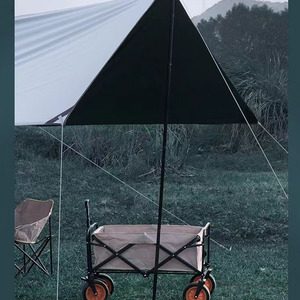 Tente de camping légère et portable 4 saisons en polyester 210D, version économique pour 3-4 personnes, 3 chambres, salon, imperméable - Product Image 5