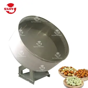 Offre Spéciale petite machine de revêtement de noix plate, équipement de traitement de snacks de cacahuètes, machine de fabrication de noix de cajou