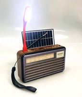 Radio rechargeable Meier M-521BT-S FM AM SW 3 bandes avec énergie solaire, lumière, lecteur MP3 USB SD TF