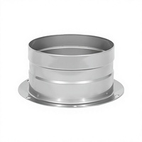 Raccords de conduits d'air en fer industriel pour systèmes CVC, connecteur à bride ronde de 4 pouces (100 mm), utilisation hospitalière