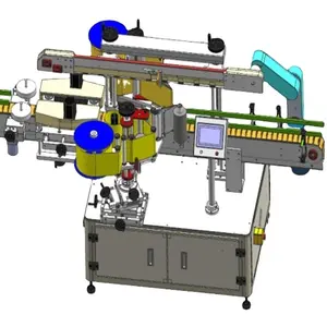 Automática de alta precisión 500ml botella de plástico Vertical Bopp vino cerveza botella redonda botella cuadrada máquina de etiquetado