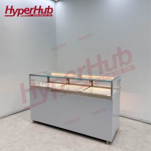 Vitrina Refrigerada de Vidrio Plano con Vista Panorámica, Gran Espacio de Exhibición de Una Sola Capa, Fácil de Colocar y Retirar Productos de <span class=keywords><strong>Pastelería</strong></span> - Product Image 3