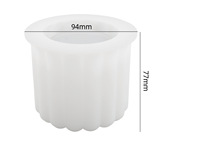 Moule en silicone pour bougie à rayures verticales pour diffuseur d'arômes en plâtre et ciment et décoration de stockage de colle cristalline