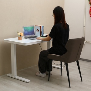 Điện văn phòng thông minh có thể điều chỉnh chiều cao ngồi đứng trẻ em Kính bàn khung đồ nội thất bàn máy tính - Product Image 4