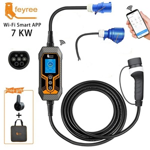 For New 7KW WIFI Smart APP Type 2 Plug Phase 1 32A Portable EV <b>Charger</b> <b>Car</b> <b>Charger</b> Station CEE 3-pin Socket EU 16A - Product Image 5