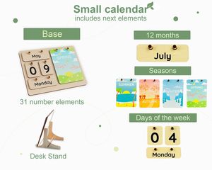Calendrier Montessori personnalisé pour enfants : mois et <span class=keywords><strong>jours</strong></span> <span class=keywords><strong>de</strong></span> <span class=keywords><strong>la</strong></span> <span class=keywords><strong>semaine</strong></span>, calendrier éducatif pour enfants, calendrier perpétuel - Product Image 3