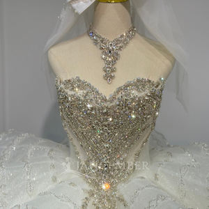 Robes de mariée de bal Jancember XS258 Glamorous Sweetheart avec fleurs 3D pour femmes - Product Image 6