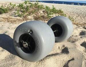 Roue de plage à ballon de 12 pouces ou 300 mm, roues pour dunes de sable, capacité de charge de 55 kg, camping en bord de mer - Product Image 6