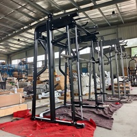 Rack multifonctionnel de musculation pour salle de sport, à charge libre par disques, pour entraînement musculaire complet du corps, machine Smith triangulaire réglable