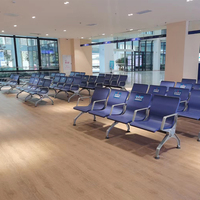 Siège d'aéroport en attente de passager de 3 sièges de poutre d'aéroport pour le secteur public